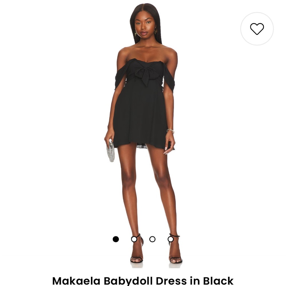 Revolve black baby doll mini dress